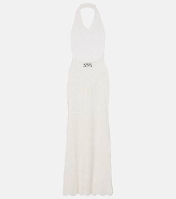 Eddie crochet halterneck cotton maxi dress | Nili Lotan