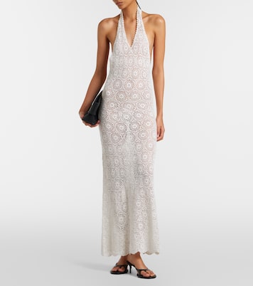 Eddie crochet halterneck cotton maxi dress | Nili Lotan