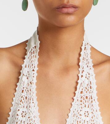 Eddie crochet halterneck cotton maxi dress | Nili Lotan