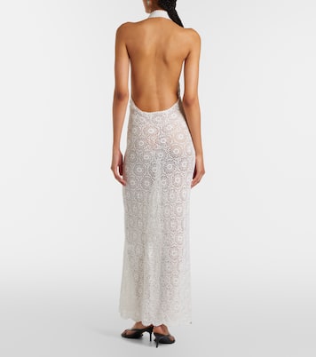 Eddie crochet halterneck cotton maxi dress | Nili Lotan