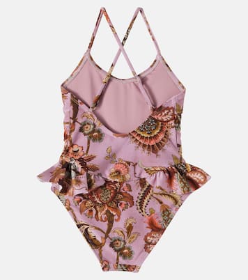 Aster floral ruffled swimsuit | Zimmermann Kids
