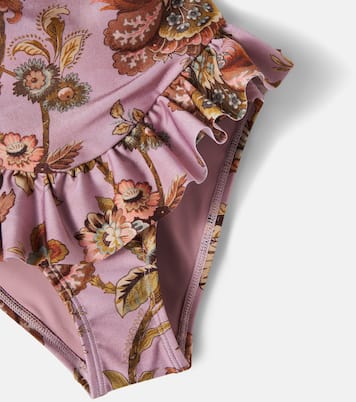 Aster floral ruffled swimsuit | Zimmermann Kids