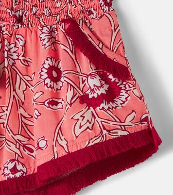 Lulu floral fringed shorts | Poupette St Barth Kids