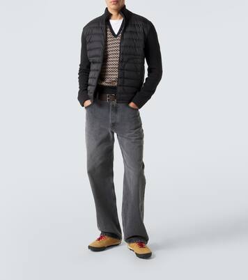 Cardigan Tricot à empiècements en duvet | Moncler