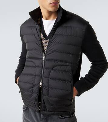 Cardigan Tricot à empiècements en duvet | Moncler