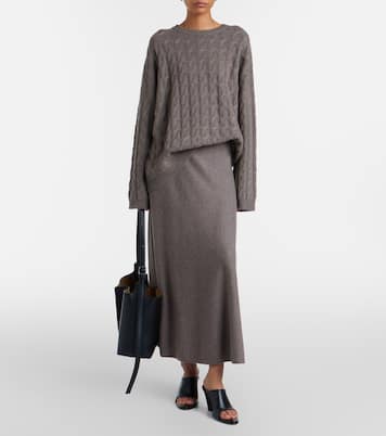 Torie cashmere midi skirt | Lisa Yang