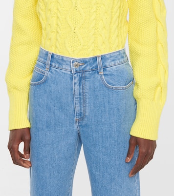 High-Rise Cropped Straight Jeans | Stella McCartney