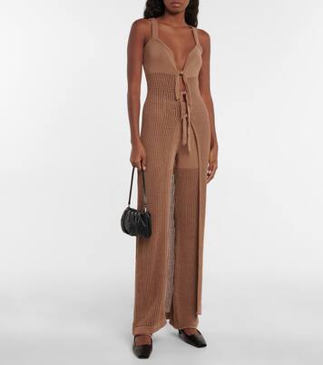 Pantalon évasé Kaela en crochet | Nanushka