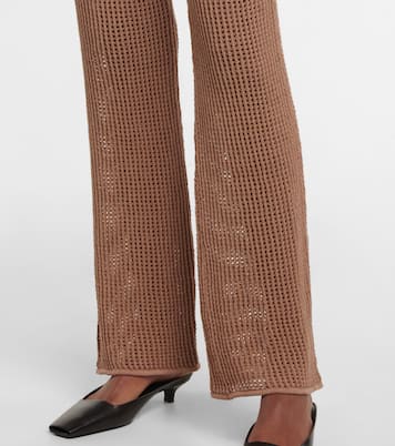 Pantalon évasé Kaela en crochet | Nanushka