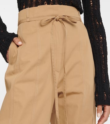 High-rise tapered cotton pants | Acne Studios