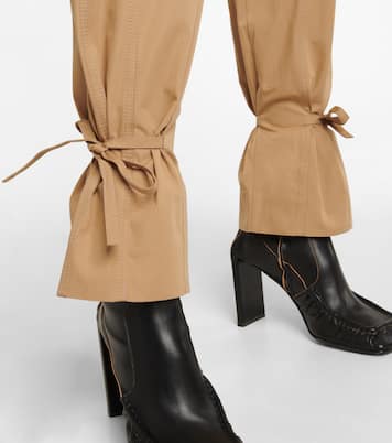 High-rise tapered cotton pants | Acne Studios