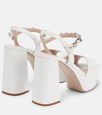 Patent leather platform sandals | Miu Miu