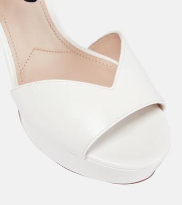 Patent leather platform sandals | Miu Miu