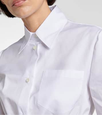 Camicia cropped in cotone | Prada