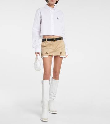 Minirock aus Baumwolle | Miu Miu