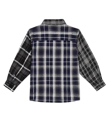 Remon checked cotton-blend flannel shirt | Molo