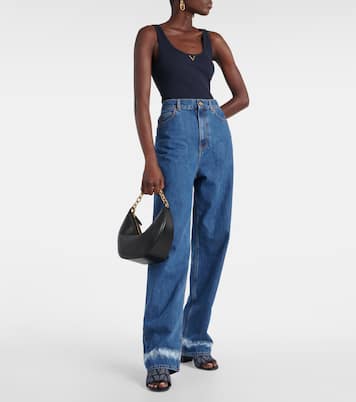 Pantoletten Toile Iconographe 65 aus Denim | Valentino Garavani