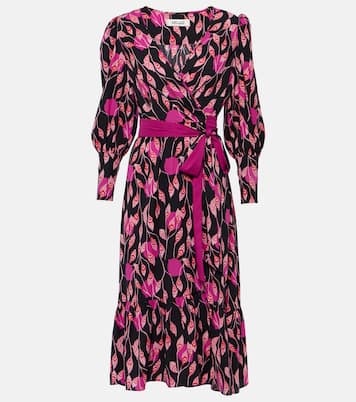 Blade printed crêpe wrap dress | Diane von Furstenberg