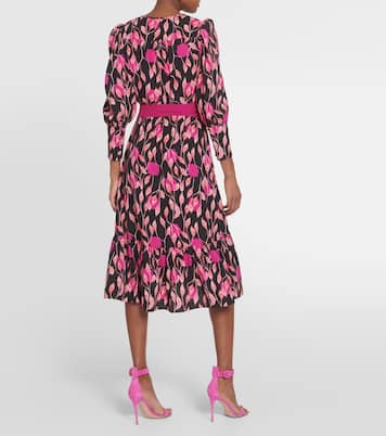 Blade printed crêpe wrap dress | Diane von Furstenberg
