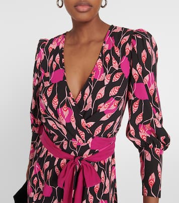Blade printed crêpe wrap dress | Diane von Furstenberg