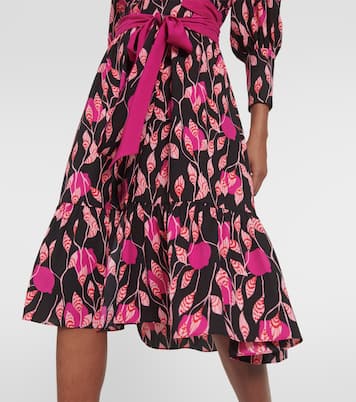 Blade printed crêpe wrap dress | Diane von Furstenberg