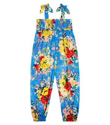 Alight shirred cotton jumpsuit | Zimmermann Kids