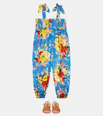 Alight shirred cotton jumpsuit | Zimmermann Kids