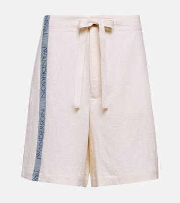Short à taille haute en coton et lin | JW Anderson