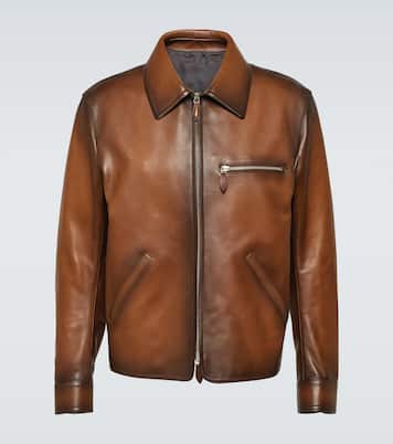 Patina 1 Jour leather blouson jacket | Berluti