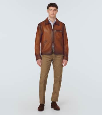 Patina 1 Jour leather blouson jacket | Berluti