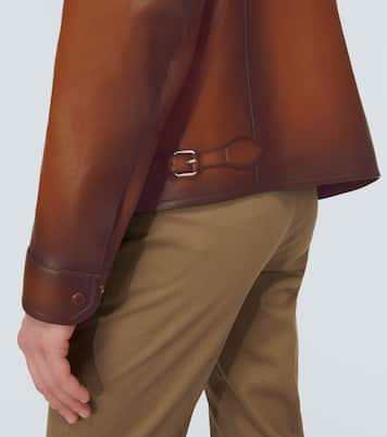 Patina 1 Jour leather blouson jacket | Berluti