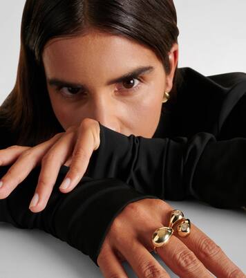 Ring Water Droplet aus 14kt Gelbgold mit Diamanten | Mateo