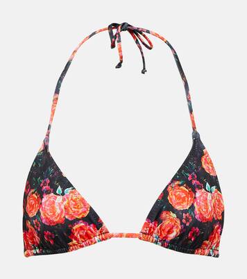 Haut de bikini triangle Bell à fleurs | Bananhot