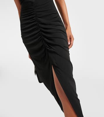 Stephen ruched jersey midi dress | Diane von Furstenberg