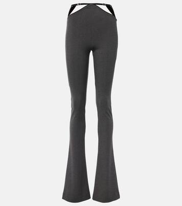 Cutout jersey flared pants | The Attico