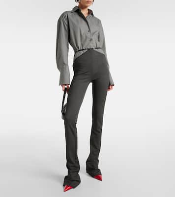 Cutout jersey flared pants | The Attico