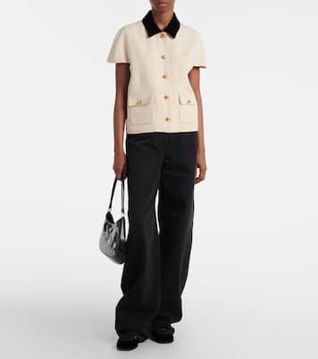 Jeans anchos de tiro alto | Prada