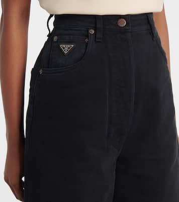 Jeans anchos de tiro alto | Prada