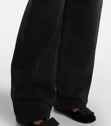 Jeans anchos de tiro alto | Prada