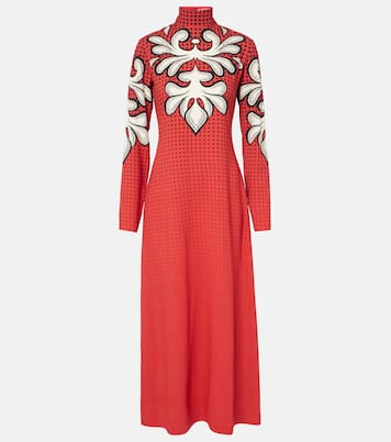 Bedrucktes Midikleid Halle aus Satin | La DoubleJ