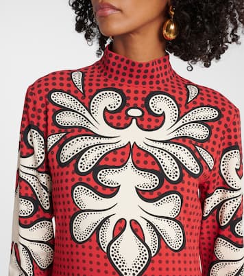 Bedrucktes Midikleid Halle aus Satin | La DoubleJ