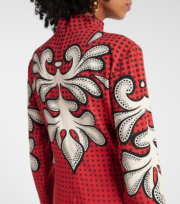 Bedrucktes Midikleid Halle aus Satin | La DoubleJ