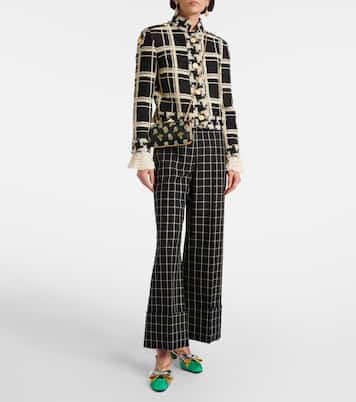 Bowow 45 moiré and leather slingback pumps | Valentino Garavani