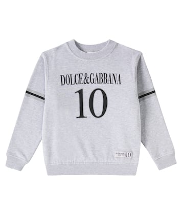 Printed cotton jersey sweatshirt | Dolce&Gabbana Kids