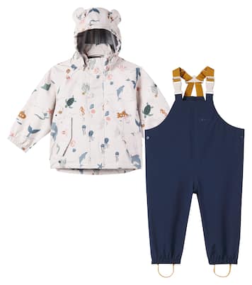 Baby Manu raincoat and overalls set | Liewood