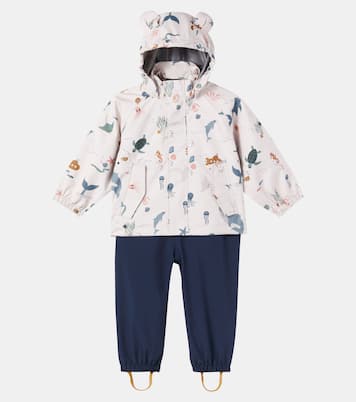 Baby Manu raincoat and overalls set | Liewood