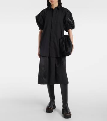 Poplin and technical twill shirt dress | Sacai