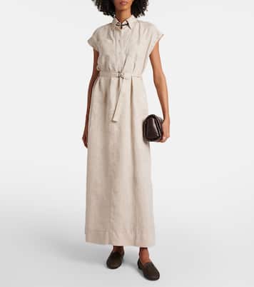 Maxikleid aus Leinen | Brunello Cucinelli