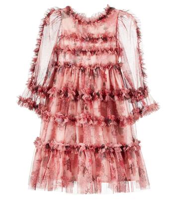 Ruffled floral tulle dress | Patachou