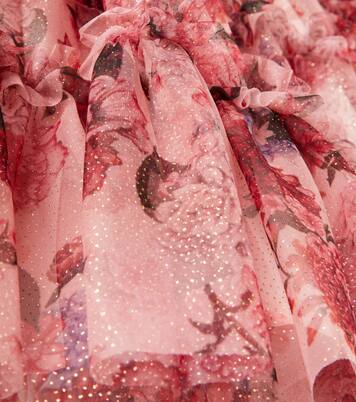 Ruffled floral tulle dress | Patachou